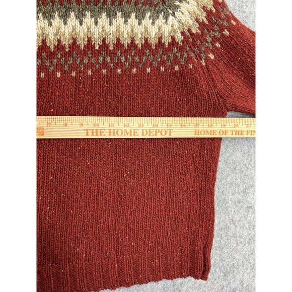 Abercrombie & Fitch Wool Blend Chunky Knit Sweater Women's Size L Red - Picture 4 of 6